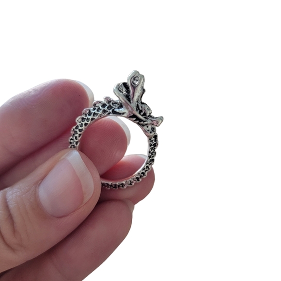 NEW Men's Adjustable Metal Dragon Wrap Ring - Picture 3 of 5
